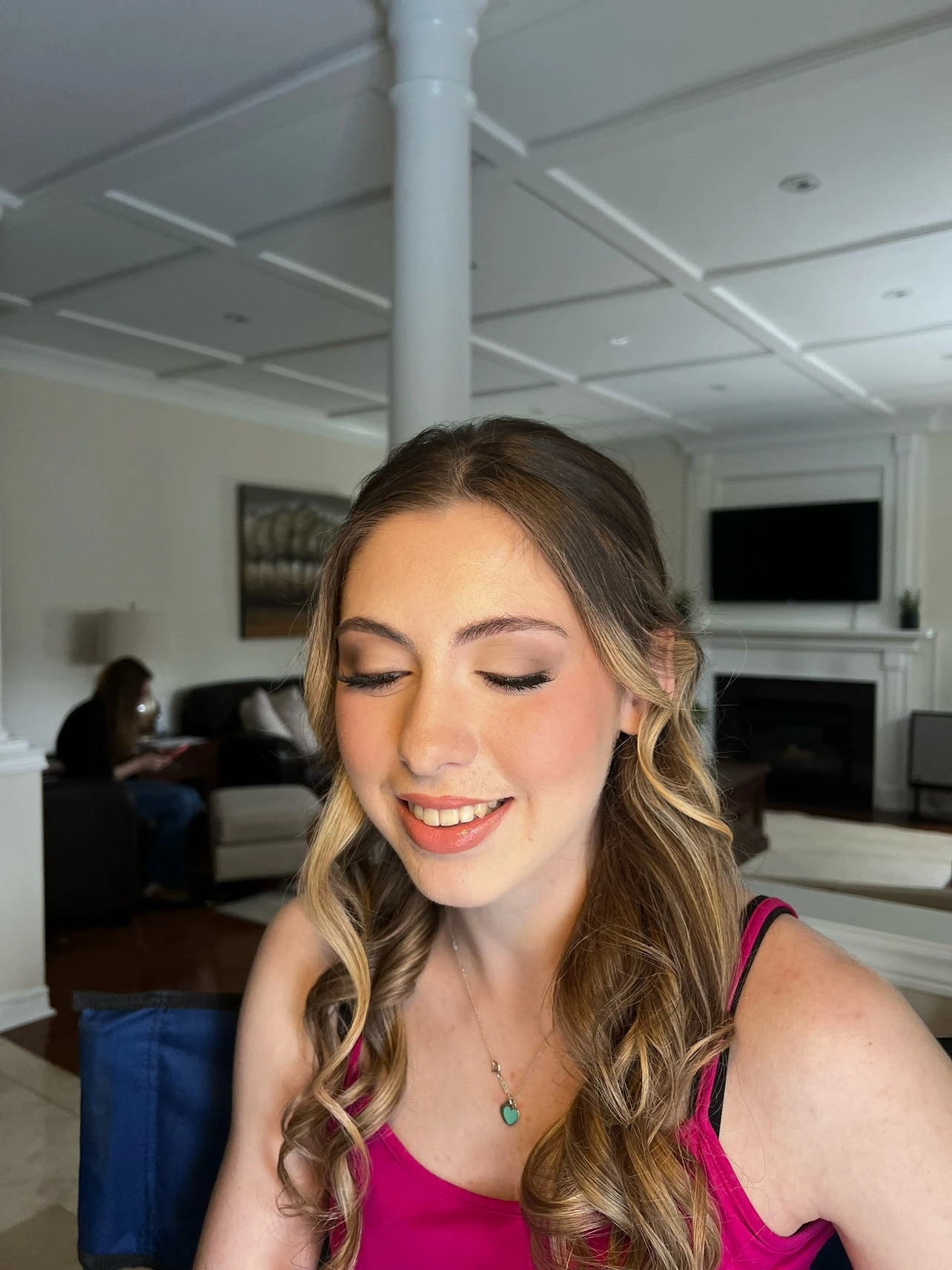 Event makeup with soft glam finish